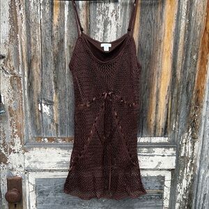 Apt. 9 Brown Crochet Knit Camisole Top
